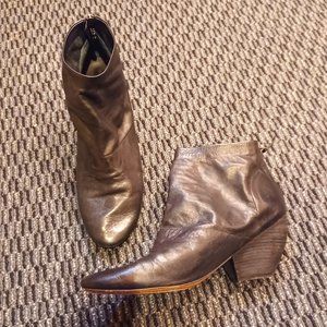 Black rounded toe western ankle booties perfect for Stampede